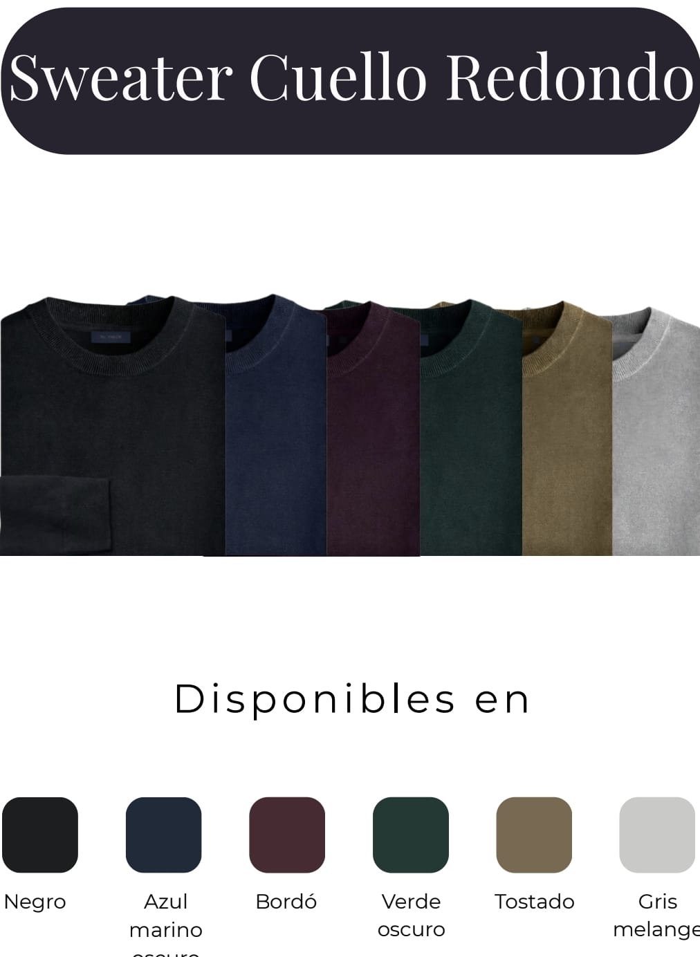 Sweater cuello redondo