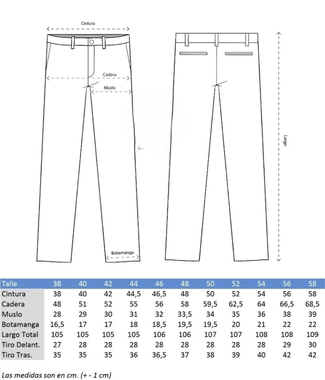 Pantalón gabardina corte chino